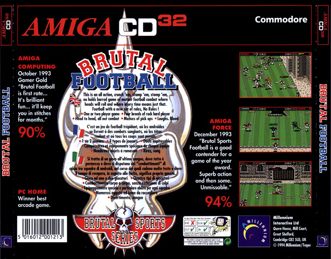 Brutal Football screenshot 3 for Amiga CD32